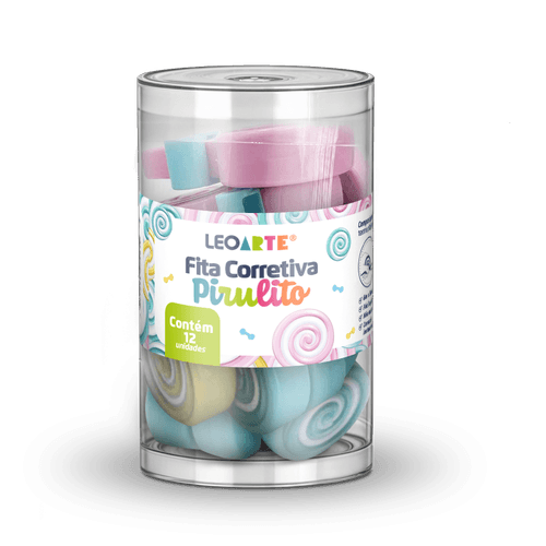 FITA CORRETIVA 6MX5MM FOOD TRENDS FORMATO PIRULITO - POTE C/ 12 UND LEOARTE