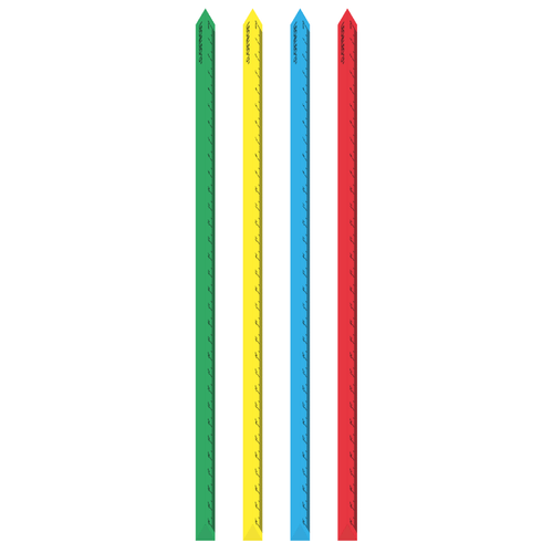 RÉGUA DE PLÁSTICO TRIANGULAR TRIX TRANSPARENTE 30 CM - CAIXA C/ 12 BLISTERS CORES SORTIDAS LEO&LEO