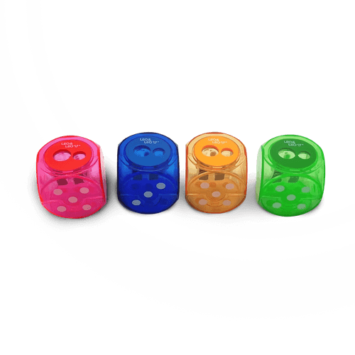 APONTADOR DUPLO DADO COM DEPOSITO - DISPLAY C/ 12 UND LEO&LEO