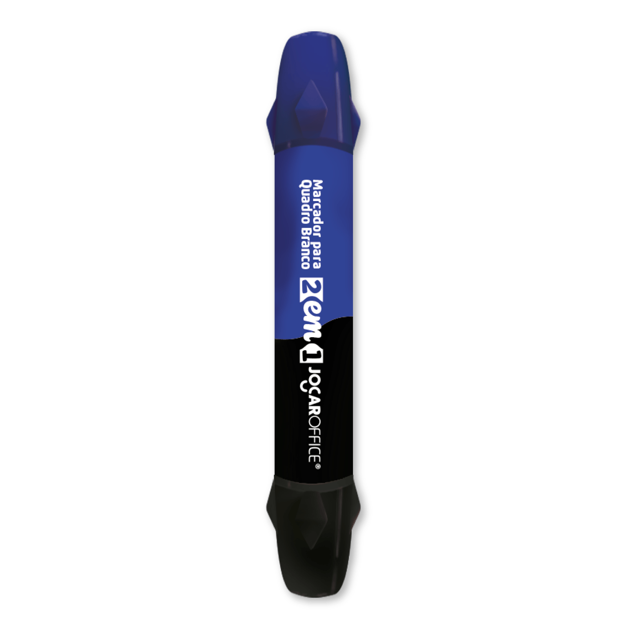 Marcador Para Quadro Branco 2 Em 1 Preto/Azul - Cx/ 12 Und Jocar