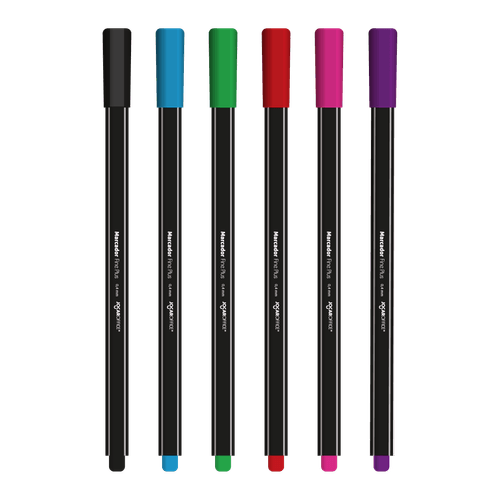MARCADOR FINELINER PONTA 0.4 - ESTOJO C/ 6 CORES JOCAR OFFICE