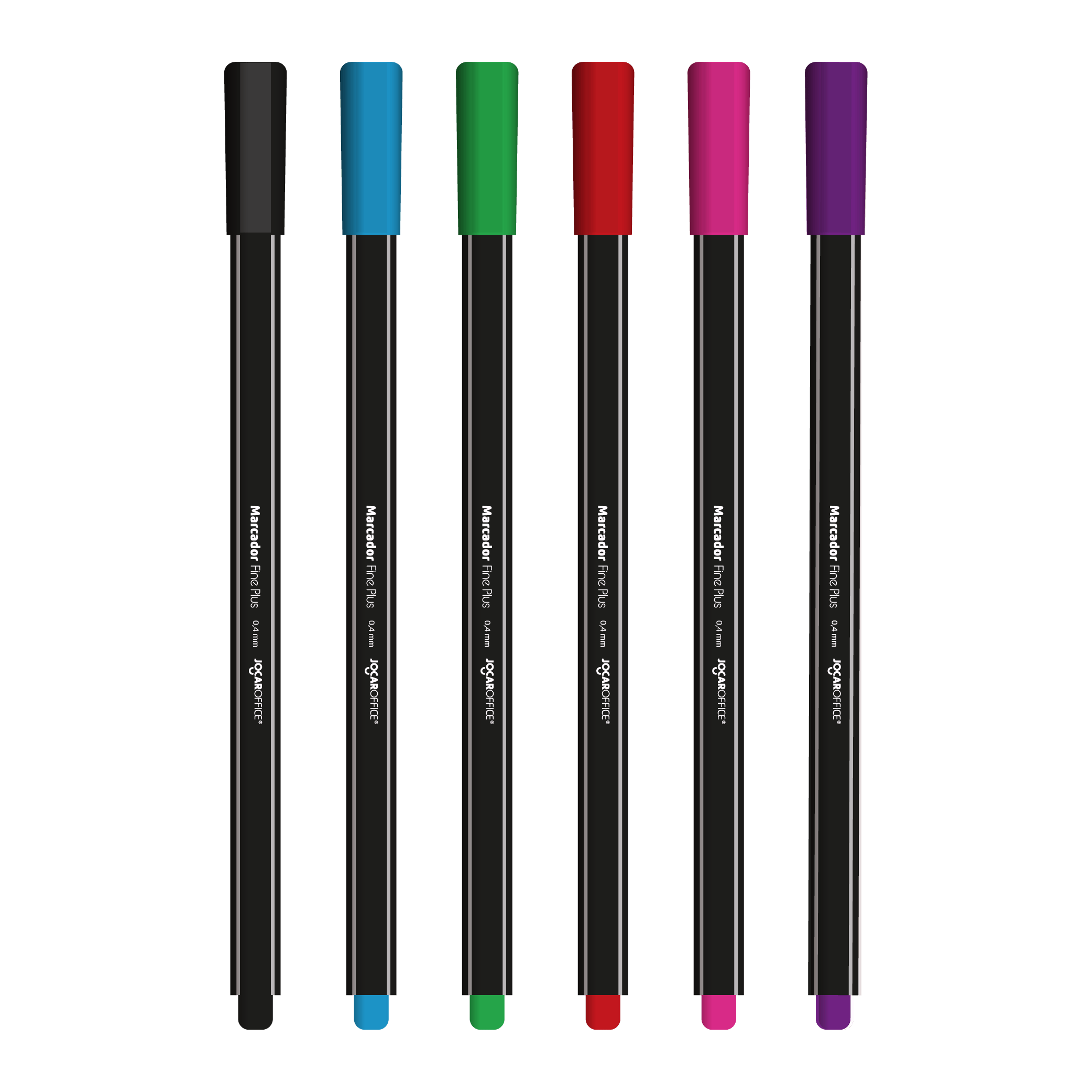 Marcador Fineliner Ponta 0.4 - Estojo C/ 6 Cores Jocar Office