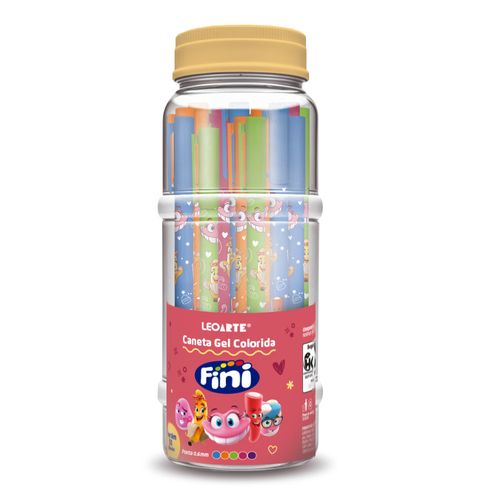 CANETA GEL CORPO ESTAMPADO 0.6 FINI - POTE C/ 50 UND LEOARTE