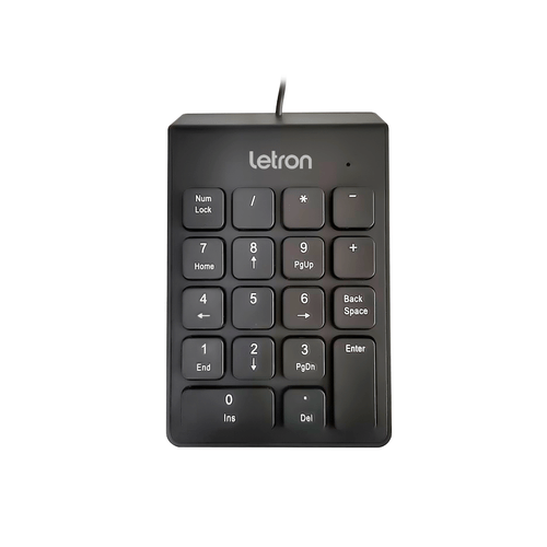 TECLADO NUMÉRICO USB CAIXA C/1 UNIDADE LETRON