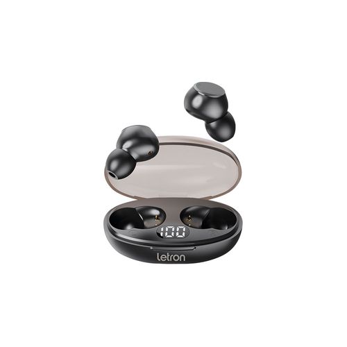 Fone Sem Fio Box Preto Estereo Earbuds Case Carregador Bluetooth Letron