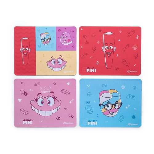 MOUSE PAD SLIM ESTAMPAS SORTIDAS FINI CAIXA C/20 UNIDADES LETRON