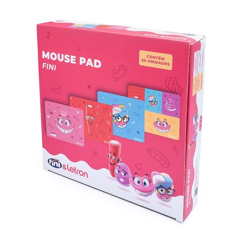MOUSE PAD SLIM ESTAMPAS SORTIDAS FINI CAIXA C/20 UNIDADES LETRON