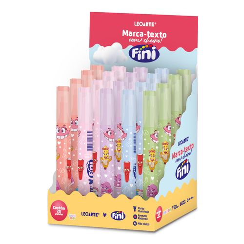 MARCA-TEXTO CORPO ESTAMPADO C/ AROMA FINI - DISPLAY C/ 20 UND LEOARTE