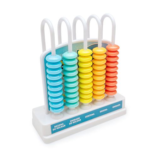 Ábaco 5 Colunas Verticais 50 Bolinhas em PVC Sonic Leo&Leo