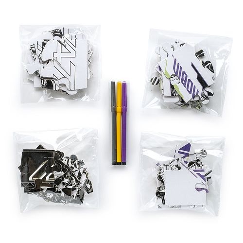 Quebra-Cabeça 4 em 1 para Colorir Batman - Kit c/ 72 Peças e 3 Hidrocor Leo&Leo