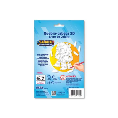 Livro Para Colorir Quebra-Cabeça 3D de Papel Hello Kitty - Caixa com Livro com Peças Destacáveis + Hidrocor Leo&Leo