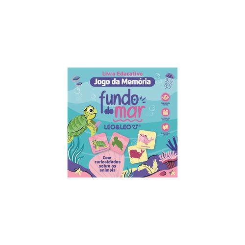 Livro Educativo Jogo da Memória Fundo do Mar - Oppbag com Livro + Jogo da Memória Leo&Leo