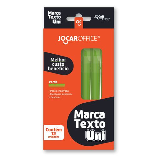 Marca-Texto Uni Verde - Caixa c/12 Und Jocar Office
