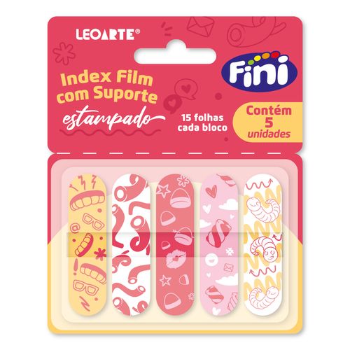 Index Film Estampado Com Suporte Fini - Blister C/ 5 Blocos 15F Cada Leoarte