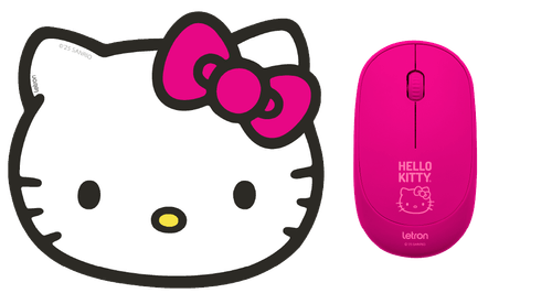Kit Mouse e Mouse Pad Hello Kitty Blister Letron