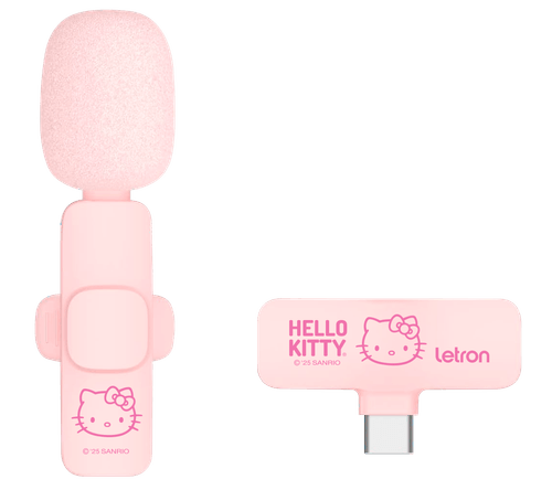 Microfone de Lapela Sem Fio Hello Kitty Caixa Letron