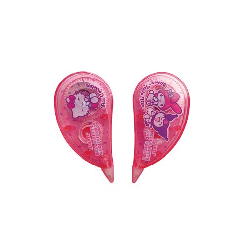 Fita Corretiva + Marca-Texto Fita 5Mmx5m Hello Kitty e Amigos- Blister C/ 2 Unid. Leoarte
