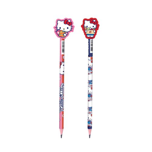 Lápis Hb Com Borracha Na Ponta Hello Kitty - Blister C/2 Und Leo&Leo