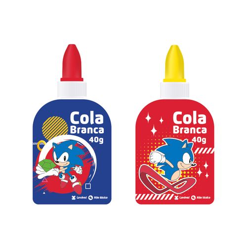 Cola Branca Escolar Líquida Sonic 40 Gramas - Display com 12 Unidades Leo&Leo