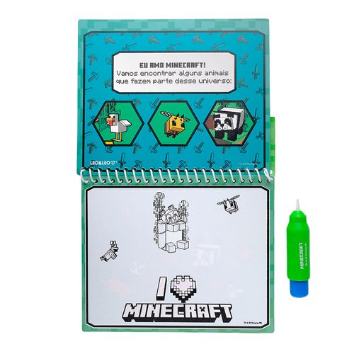 Livro de Colorir com Água Minecraft Oppbag c/ 1 un Leo&Leo
