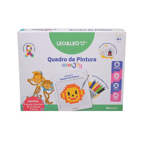 Quadro de Pintura Color Joy Pixel Caixa Leo&Leo
