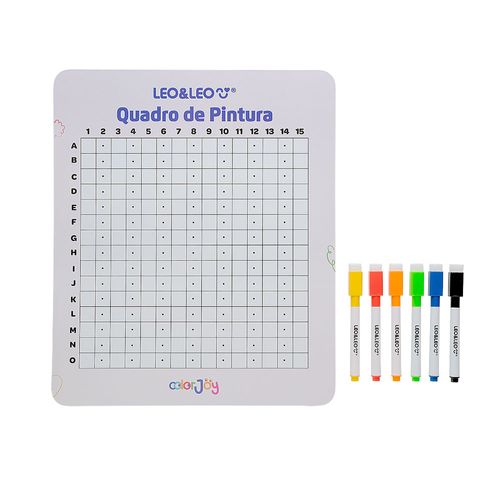 Quadro de Pintura Color Joy Pixel Caixa Leo&Leo