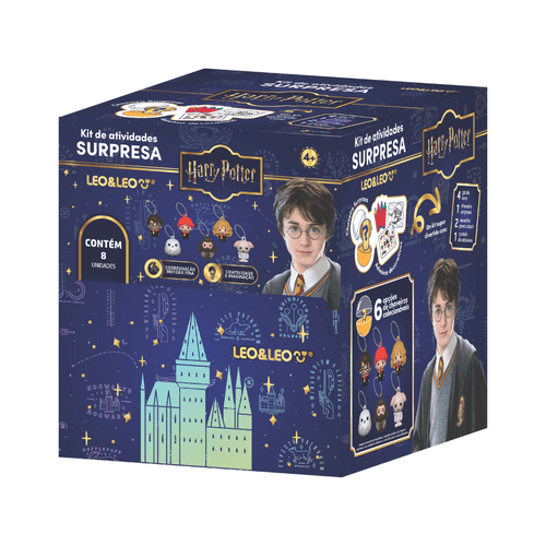 Kit de Atividades Surpresa Harry Potter Display c/ 8 Un Leo&Leo