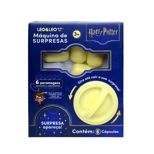 Máquina De Surpresas Harry Potter c/ 6 Personagens Caixa Leo&Leo