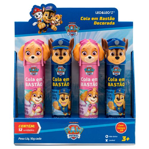 Cola em Bastão Decorada Patrulha Canina 10g Display c/12un Leo&Leo