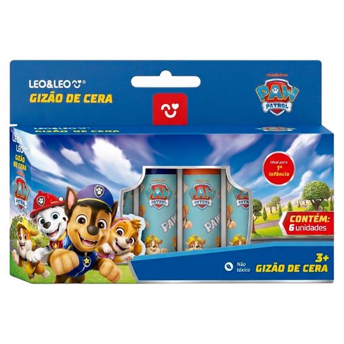 Gizão de Cera Patrulha Canina 6 Cores Pacote Com 6 Leo&Leo