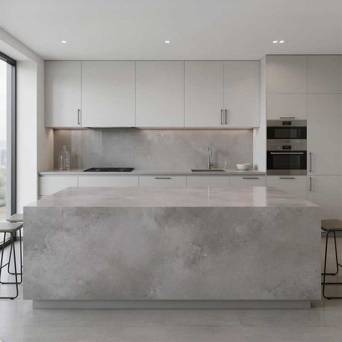 Plástico Adesivo Para Decoração Leotack Cimento Cinza Asfalto 45cmX10m 80Mic Rolo LeoArte