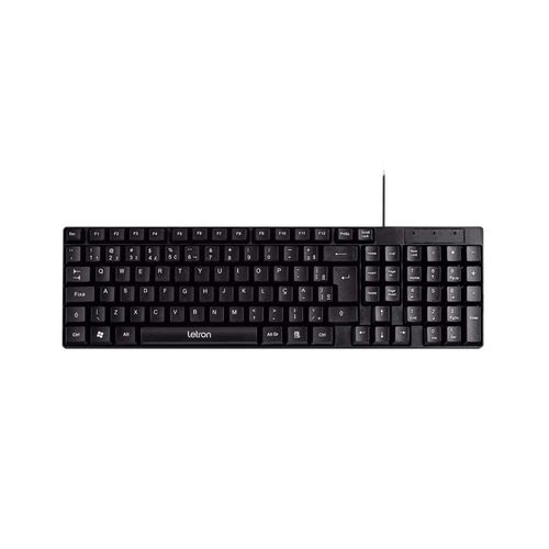 Teclado Padrão Ergonômico Modelo Abnt  Preto Day By Day Letron